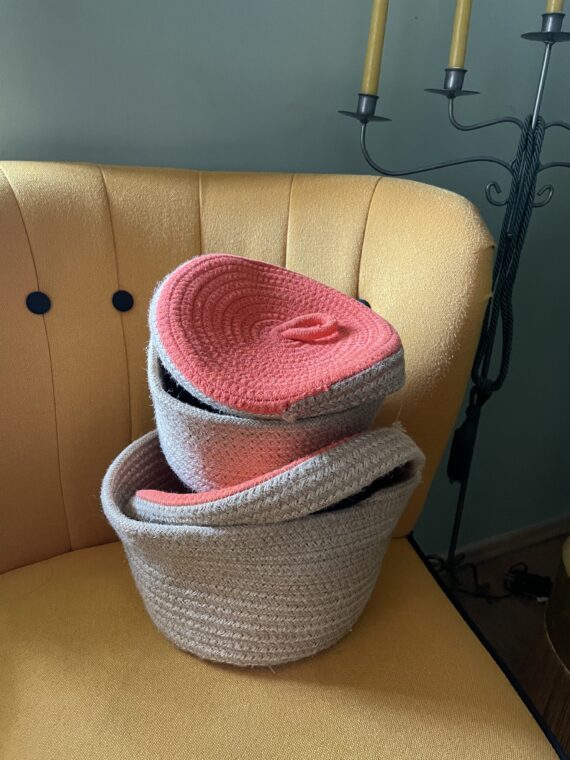 Pintų krepšių rinkinys(2vnt)